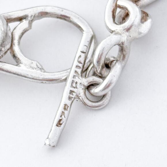 Vintage Mexico Sterling Silver 925 Modernist Ball Link Bracelet 7.25" - Picture 7 of 7